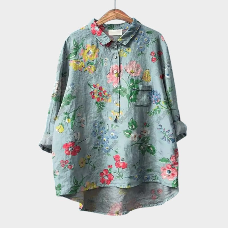 Dottie – Blouse met Natuurmotief