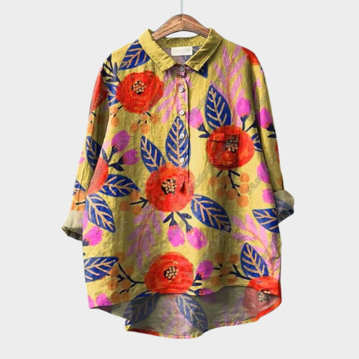 Dottie – Blouse met Natuurmotief