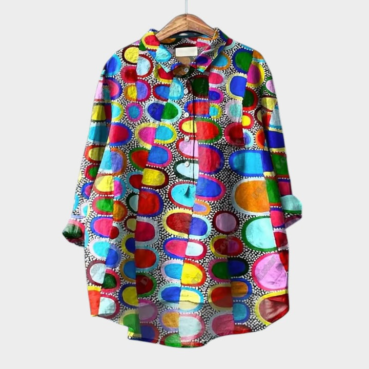 Dottie – Blouse met Natuurmotief