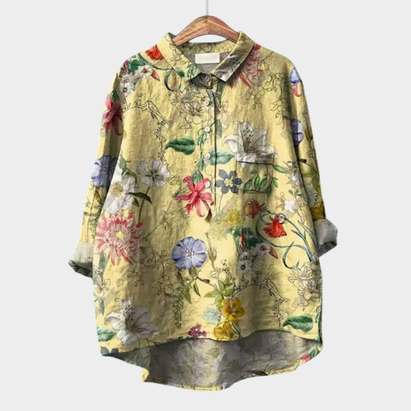 Dottie – Blouse met Natuurmotief