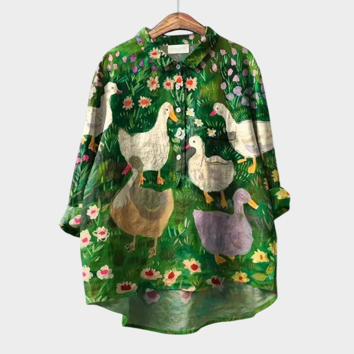 Jazira – Blouse met Dierenprint