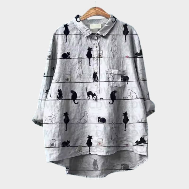 Feloura – Blouse met Dierenprint
