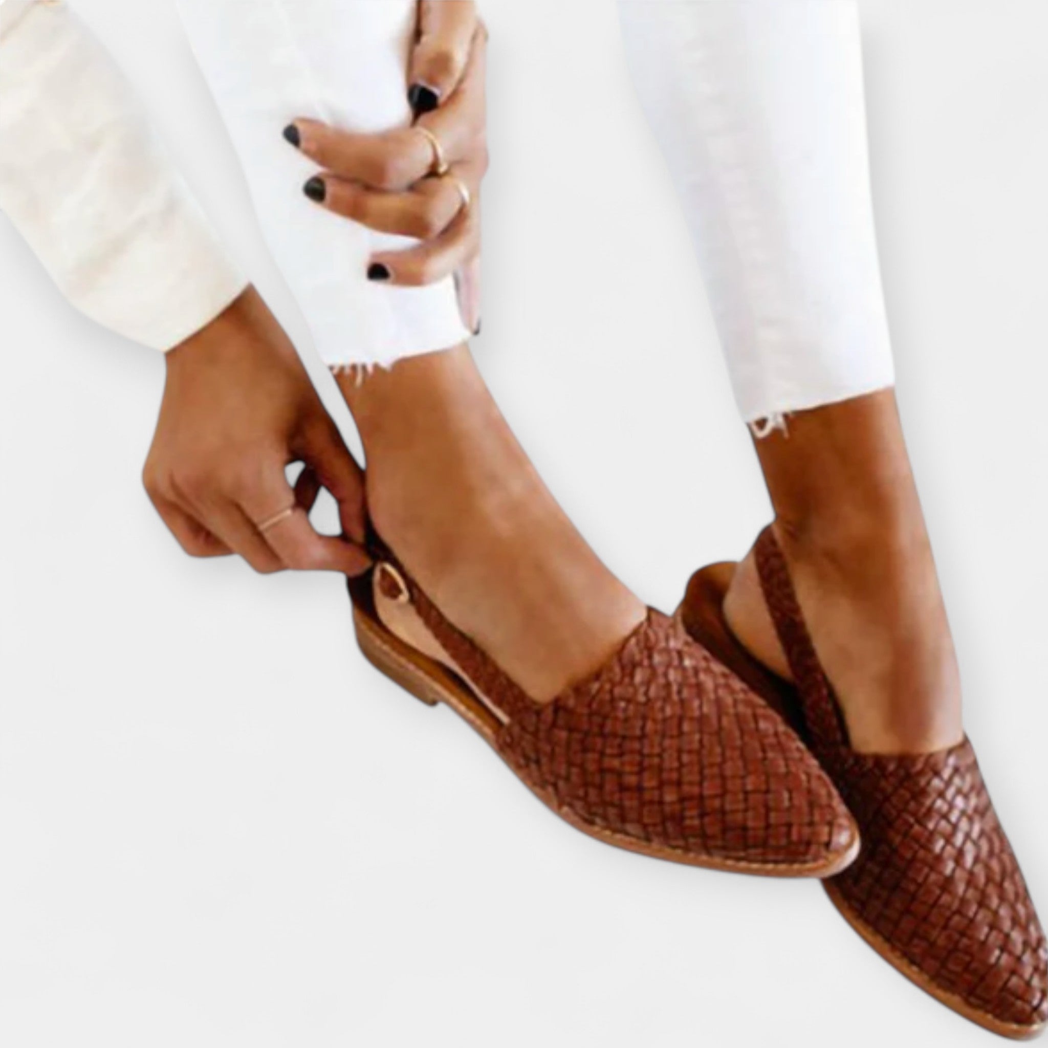 Rosenwyn - Instap Sandalen met Gesp en Platte Zool