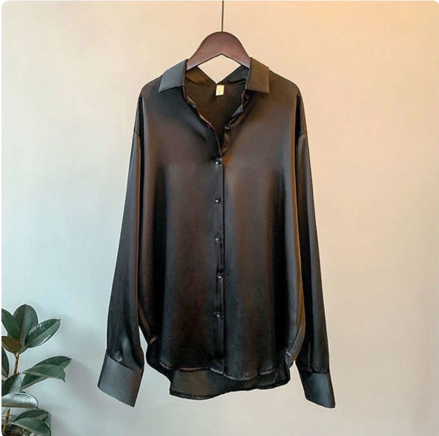 Monica - Satijnen Damesblouse
