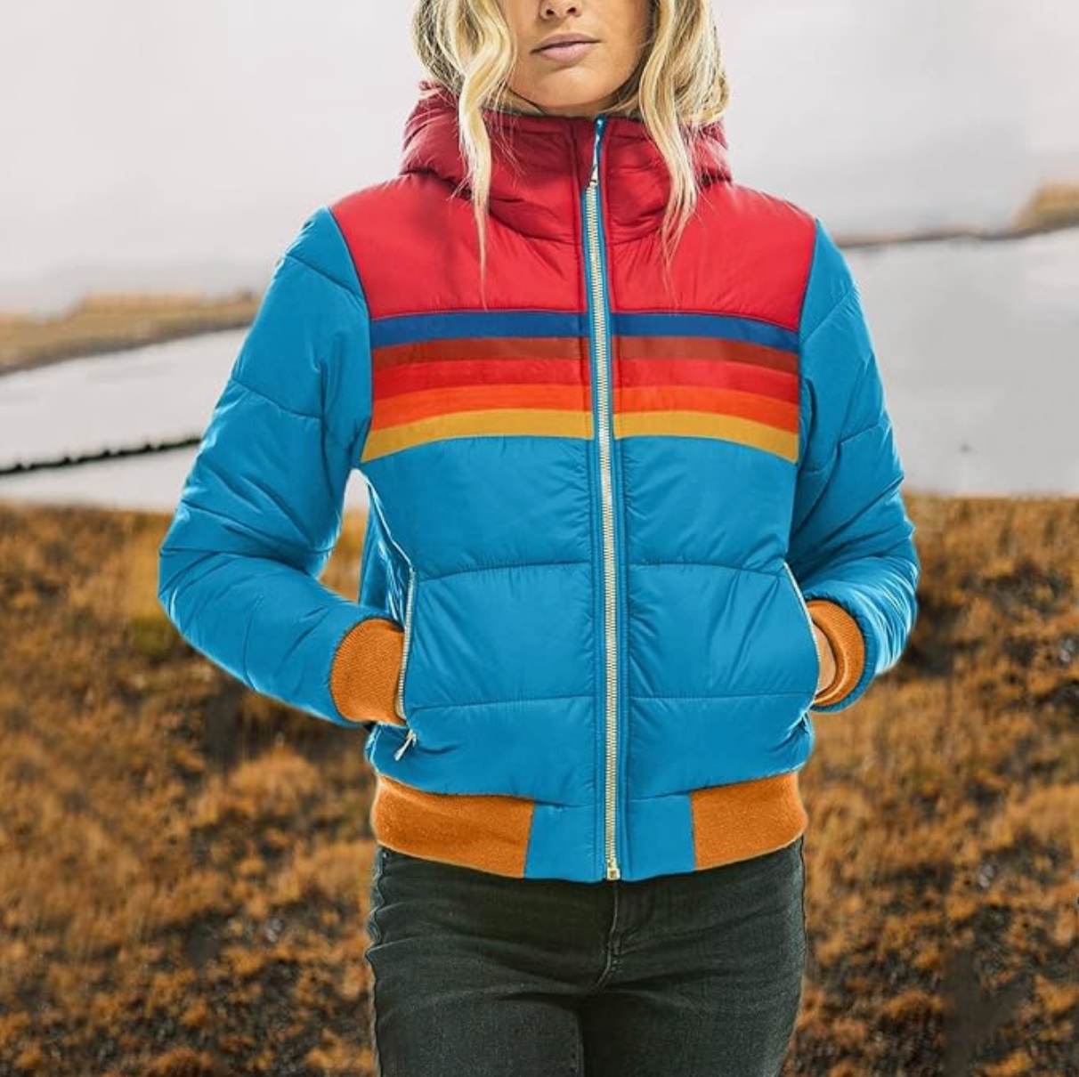 Radgert - Retro parka met bontcapuchon