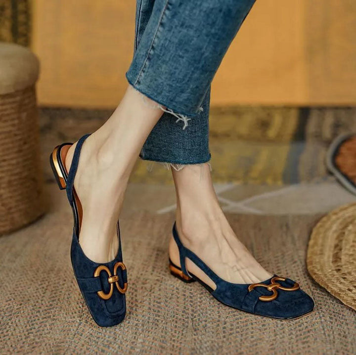 Riley - Elegante Orthopedische Sandalen met Vierkante Hak