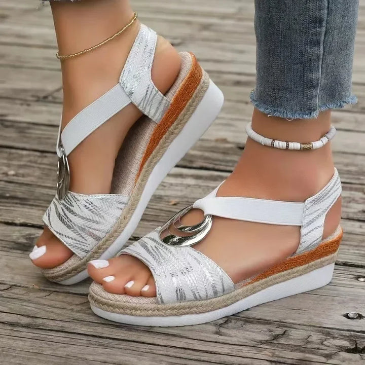 Mavis - Platform Orthopedische Sandalen met Slangenprint