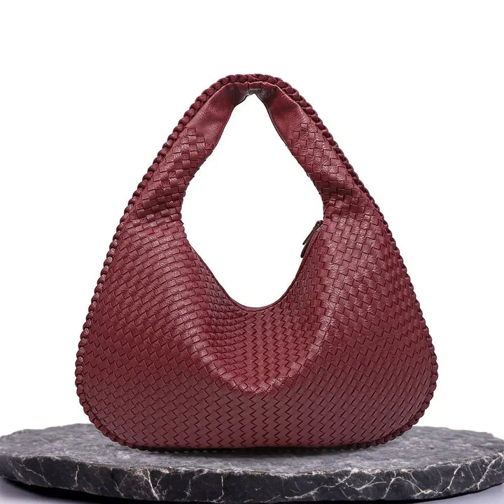 Tessa – Elegante Geweven Tote Bag van PU-Leder