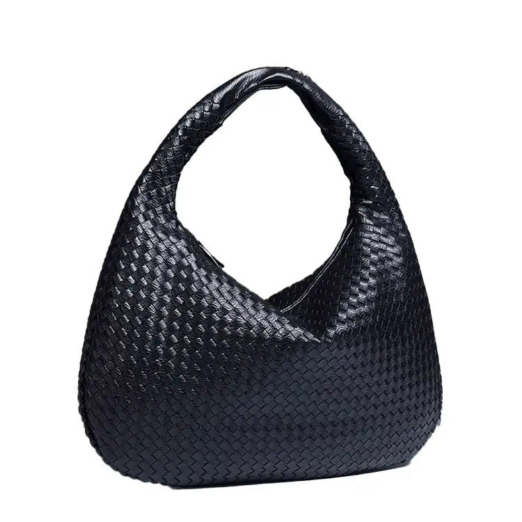 Tessa – Elegante Geweven Tote Bag van PU-Leder