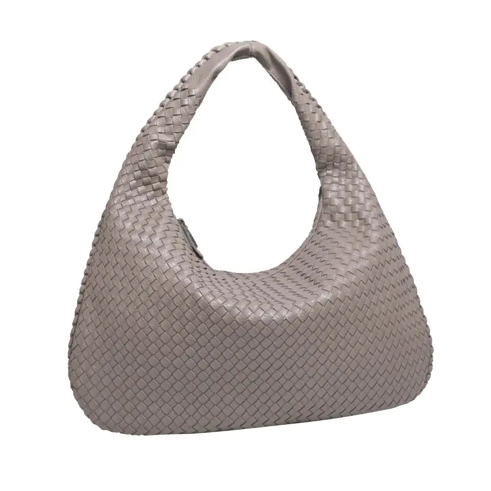 Tessa – Elegante Geweven Tote Bag van PU-Leder
