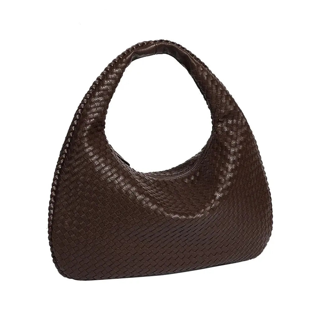 Tessa – Elegante Geweven Tote Bag van PU-Leder