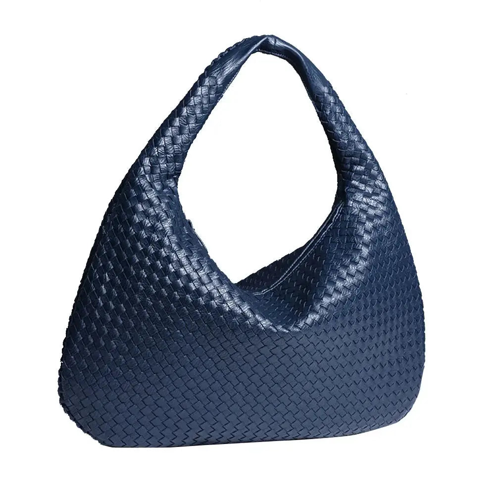 Tessa – Elegante Geweven Tote Bag van PU-Leder