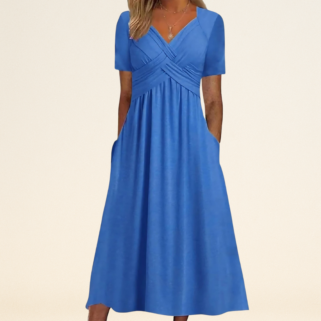 Vicky - Casuale Elegantie Midi Jurk