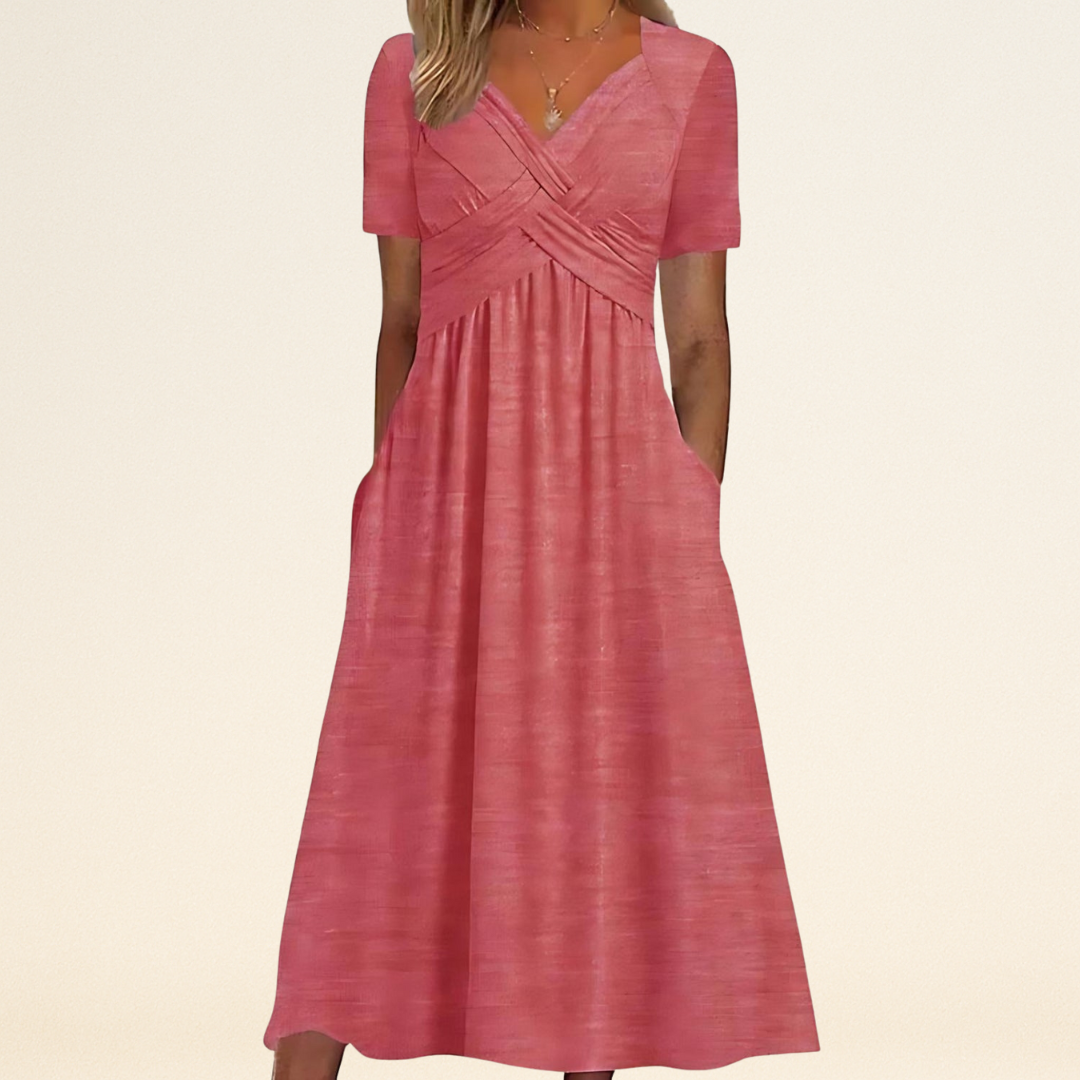 Vicky - Casuale Elegantie Midi Jurk