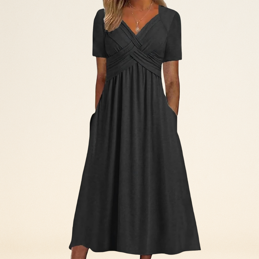 Vicky - Casuale Elegantie Midi Jurk