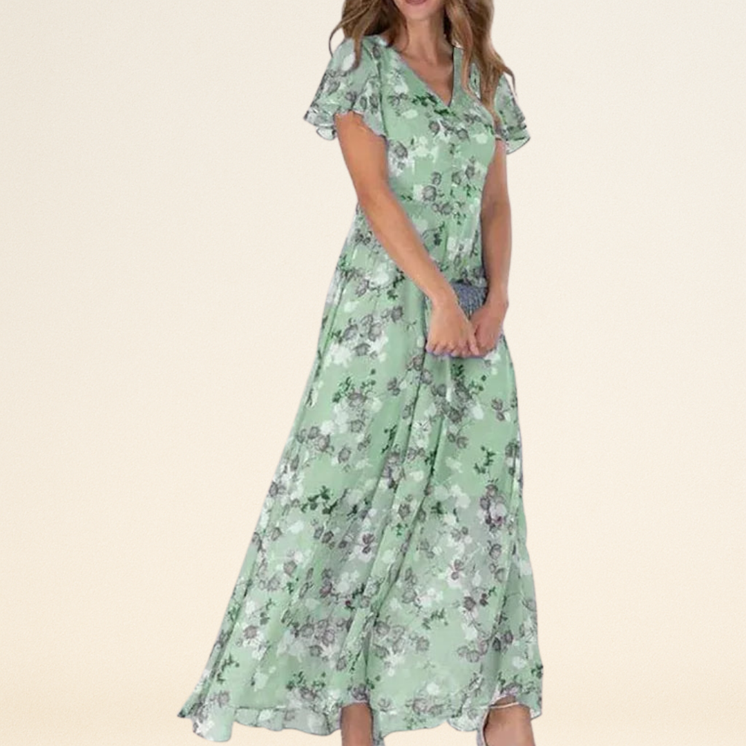 Victoria – Glamoureuze Jurk met Buikbedekking