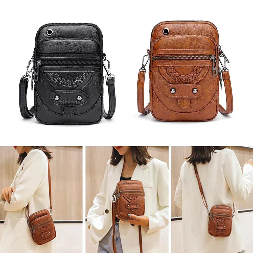 Marisela - Vintage Gevlochten Crossbody Tas