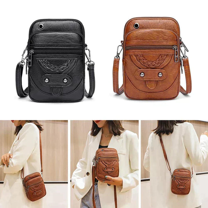 Marisela - Vintage Gevlochten Crossbody Tas