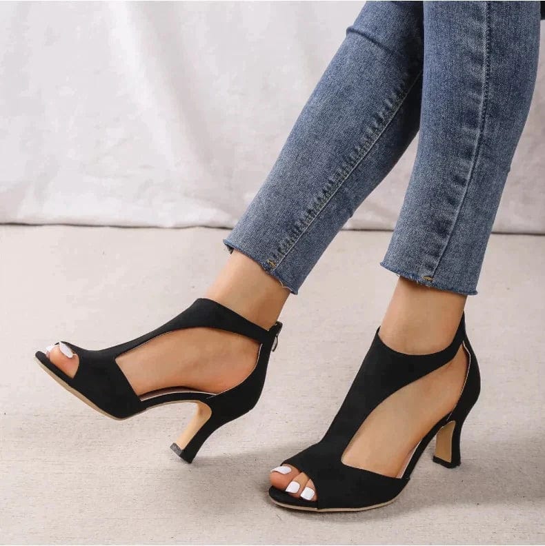Bella - Chique Stiletto Sandalen met Rits aan de Achterkant
