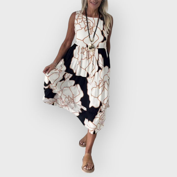 Aveline- Off-Shoulder Jurk met Bloemenprint