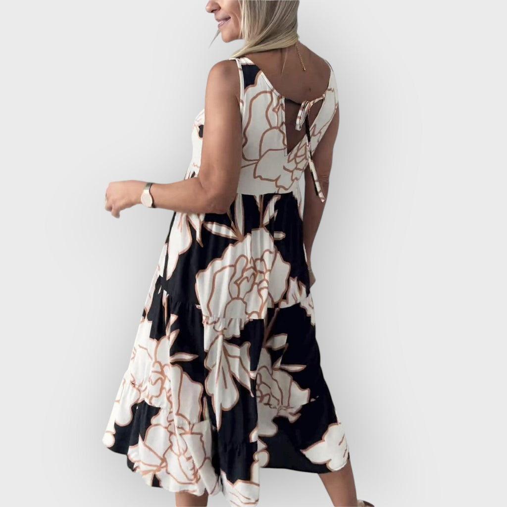 Aveline- Off-Shoulder Jurk met Bloemenprint