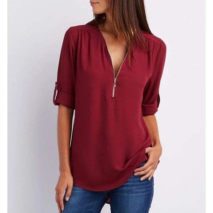 Lizzy – Elegante Top met Rits