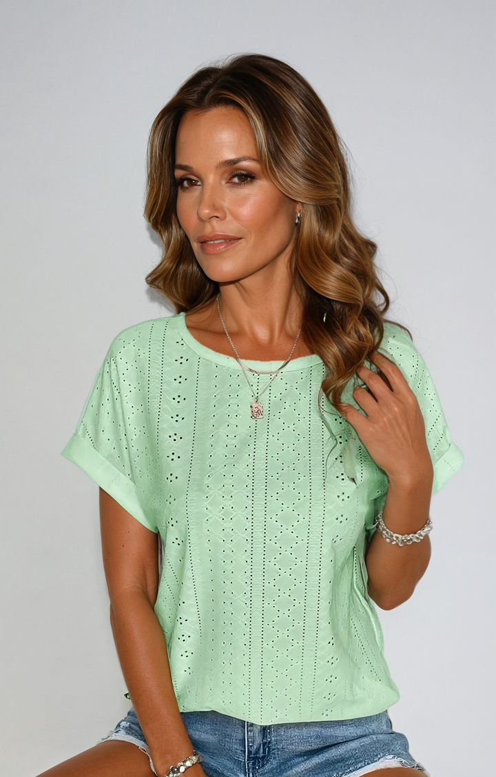 Vespera – Casual Gebreide Top voor Dames