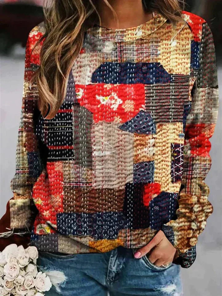 Zerelle Printed Wool Pullover