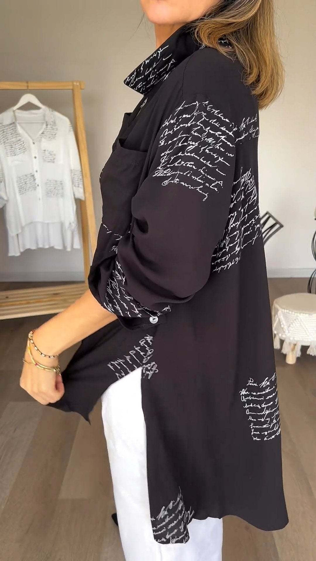 Mirabel – Stijlvolle Bedrukte Katoenen Top voor Dames