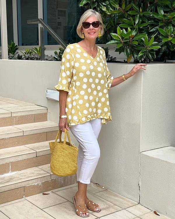 Eline - Stijlvolle V-hals Blouse