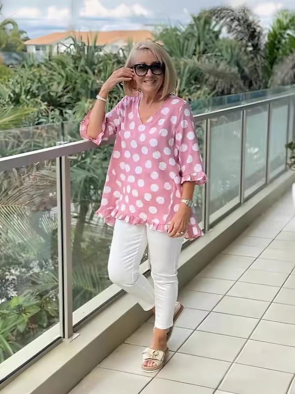 Eline - Stijlvolle V-hals Blouse