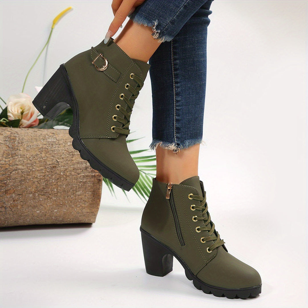 Yael - Luxe Veterschoenen met Hak