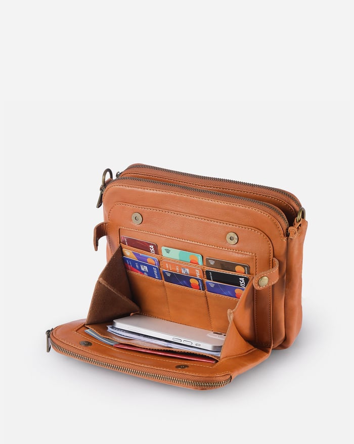 Jovie - Strakke Crossbodytas met Drie Lagen