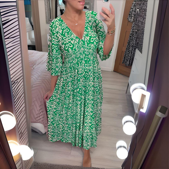 Isabella – Boho Bedrukte Jurk