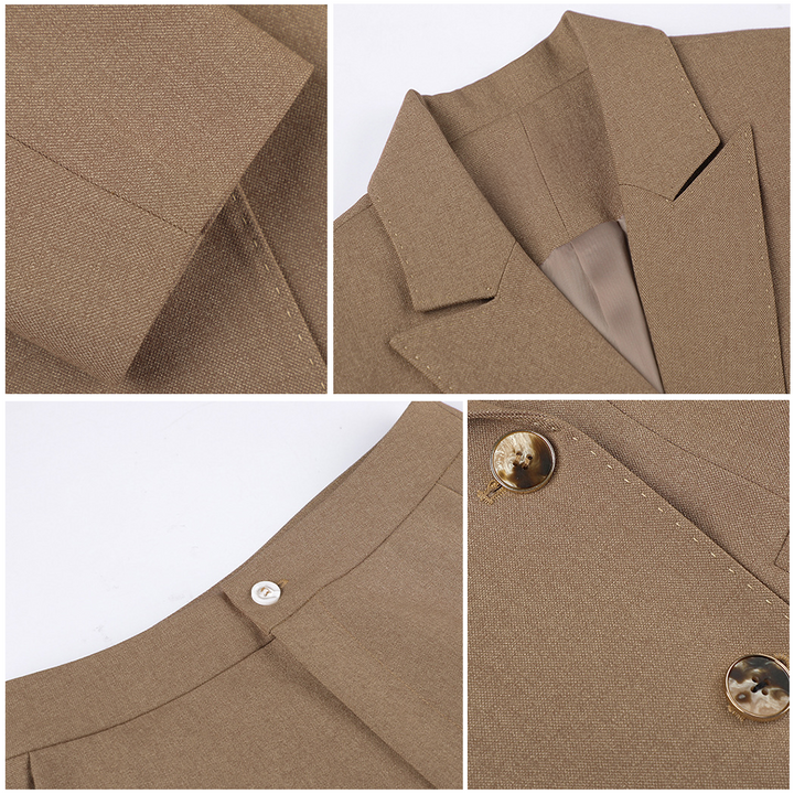 Aven – Klassieke 4-Knoop Blazer met Bijpassende Broekenset