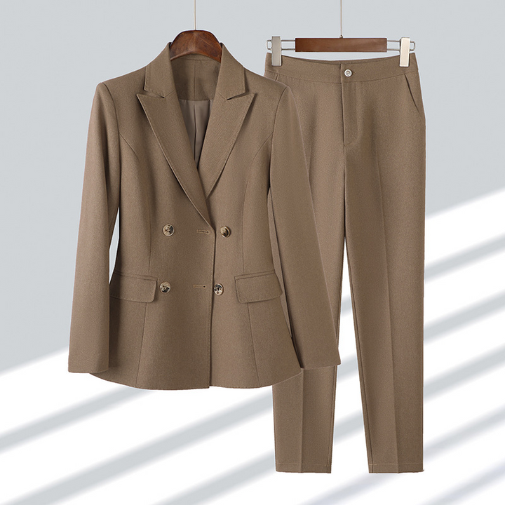 Aven – Klassieke 4-Knoop Blazer met Bijpassende Broekenset