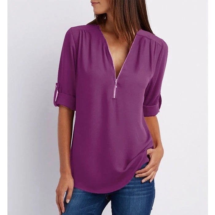 Lizzy – Elegante Top met Rits
