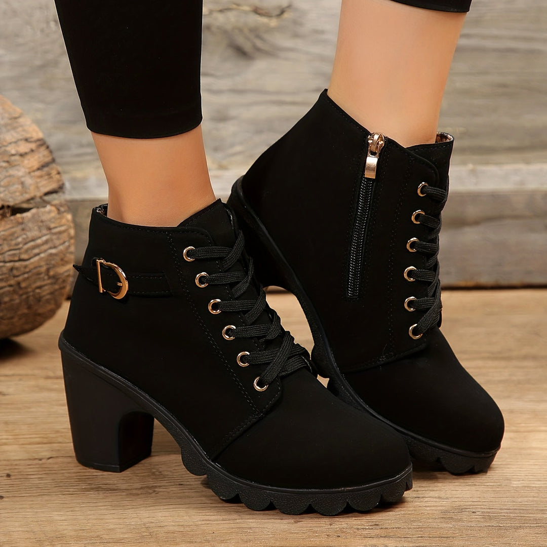 Yael - Luxe Veterschoenen met Hak