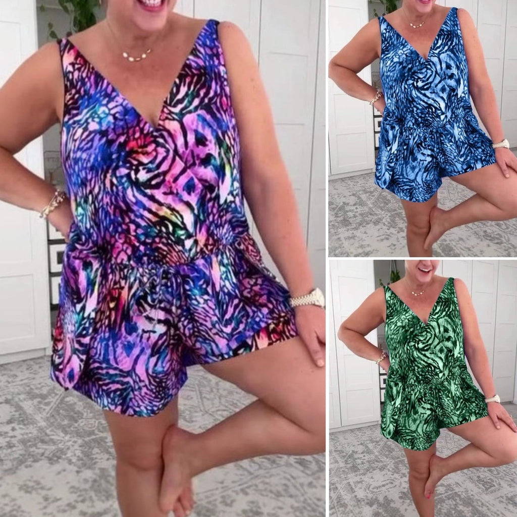 Marit - Mouwloze Print Strandjurk