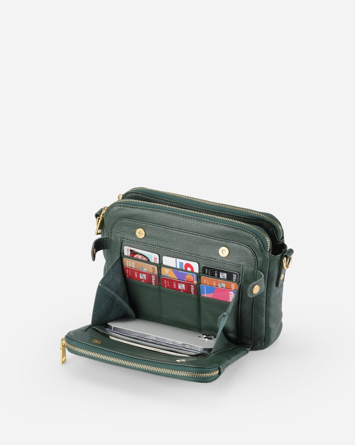 Jovie - Strakke Crossbodytas met Drie Lagen