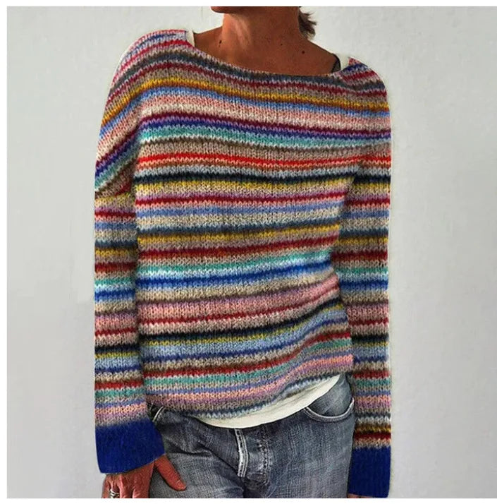 Lexi - Retro Noors Patroon Herfstsweater