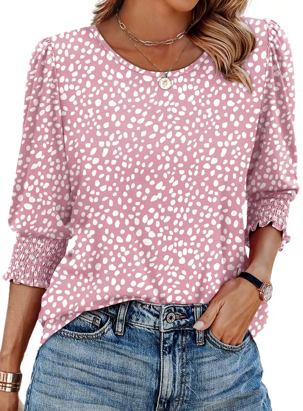Cecile - Blouse 3/4 Mouwen & Manchetten
