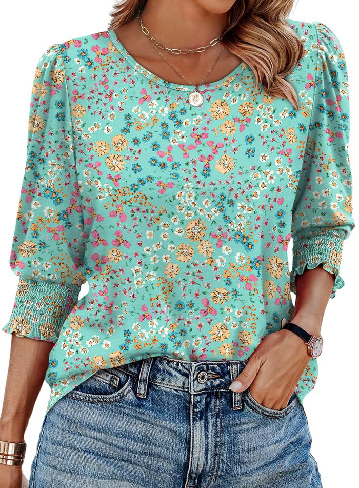 Cecile - Blouse 3/4 Mouwen & Manchetten