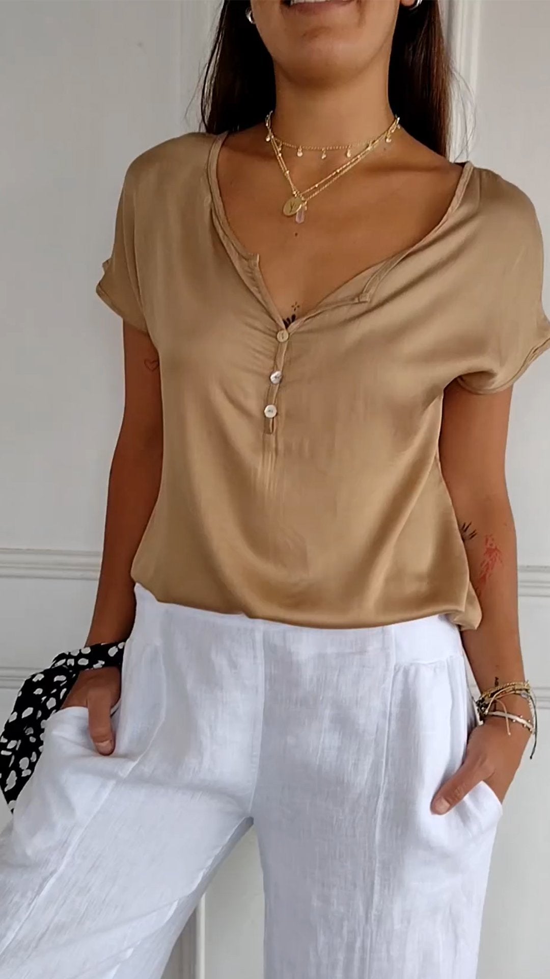 Sylvette – Minimalistische Strakke Top
