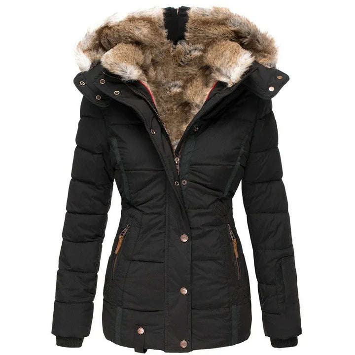 Alida - Warme Winterjas met Bont
