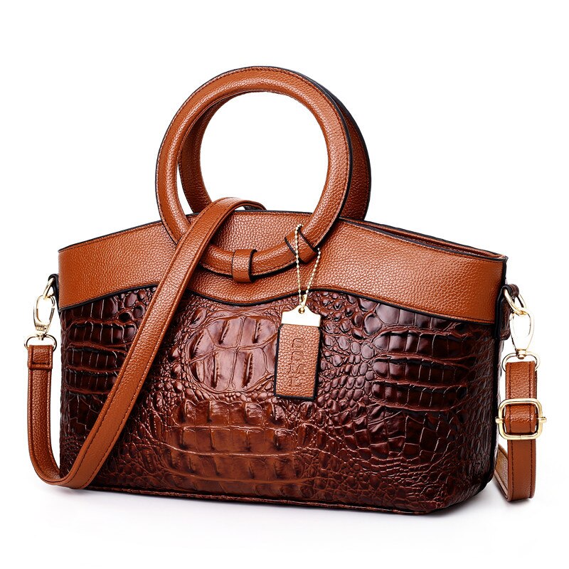 Oriana - Retro Gradient Crocodile Handtas