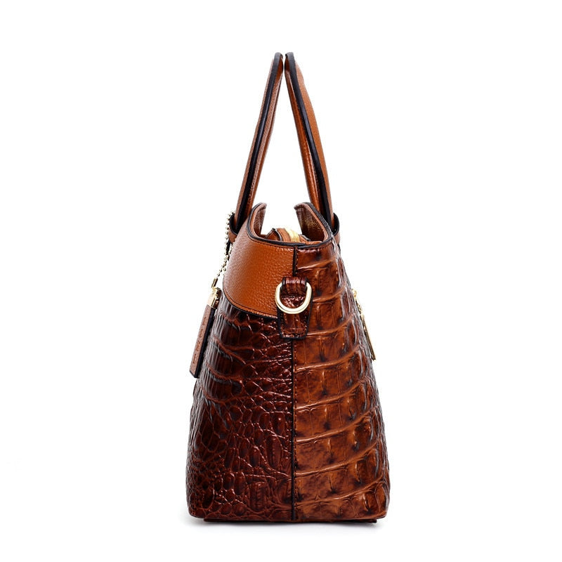 Oriana - Retro Gradient Crocodile Handtas