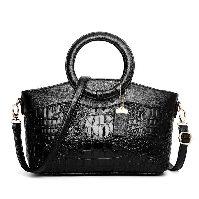 Oriana - Retro Gradient Crocodile Handtas