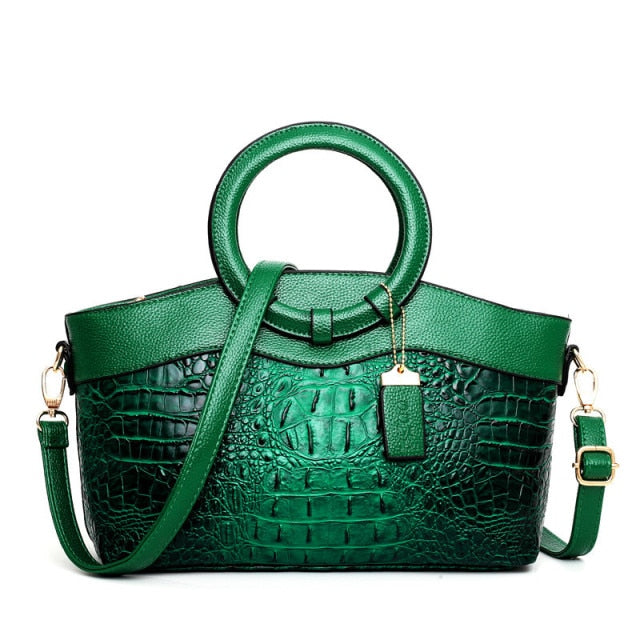 Oriana - Retro Gradient Crocodile Handtas