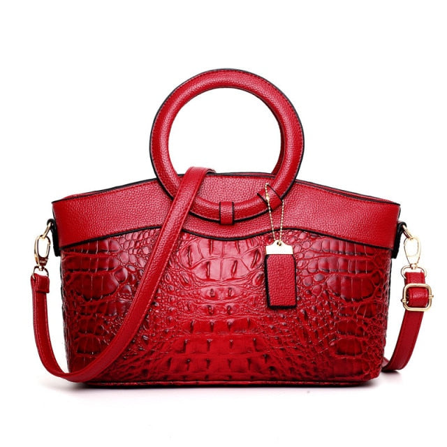Oriana - Retro Gradient Crocodile Handtas